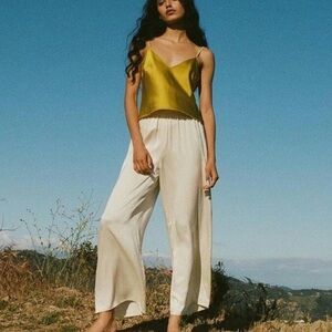 DÔEN Lavon Silk Wide-Leg Pant